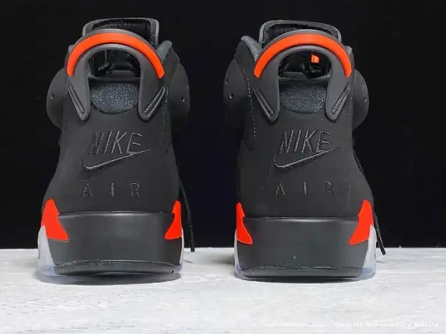 Official Maikesneakers Black Infrared Jordan Air OG Retro 6 384664-060 0504